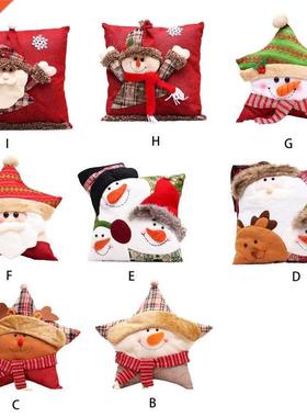 Creative Merry Christmas Throw Pillow Cute Decorative Sofa B