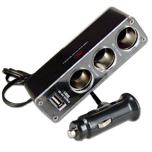 MANIER MULTI SOCKET SPLITTER USB PLUG CHARGER DC 12 V/24