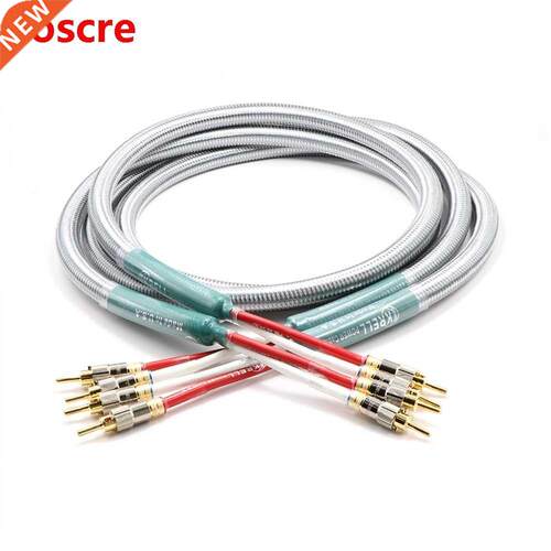 HiFi Speaker Audio Cable Golden Plated Banana Plug Cable Aud
