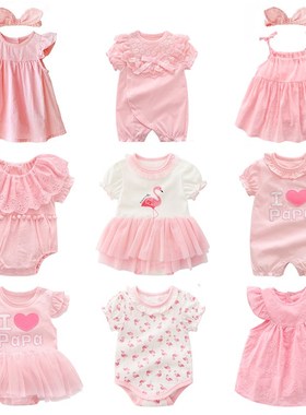 new born baby girl clothesdresses summer pink princess litt