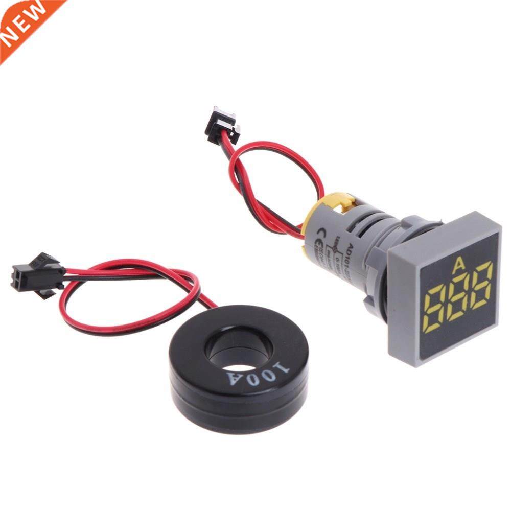 0-100A Digital Ammeter Current Meter Indicator Led Lamp Squa
