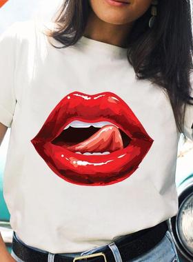 T-shirts Cartoon Watercolor New Lovely Fashion Women Print S