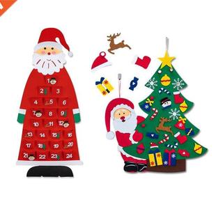 Christmas Tree  Felt Ornament Santa Claus Window Hanging