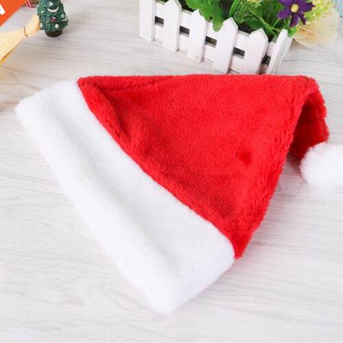 Red Santa Hat Winter Warm Christmas High-grade Plush Adult H