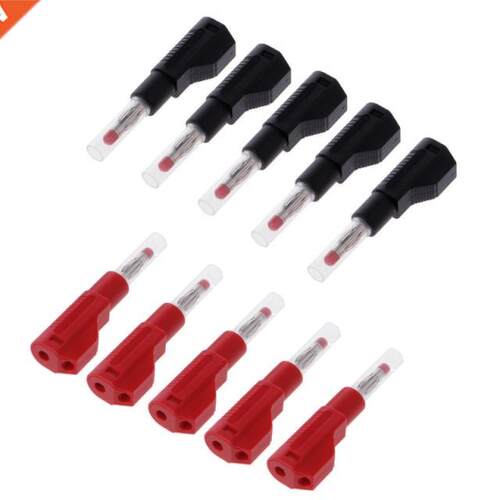 10Pcs/Set 4mm Male Retractable Sheath Stackable Banana Plug