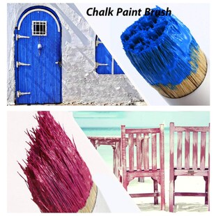 4 Pcs/Set Flat and Round Chalk Wax Paint Brushes Bristle St