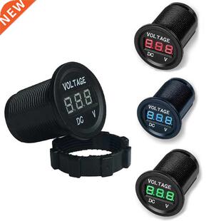 DC 12V 24V LED Voltmeter Voltage Meter Motorcycle Boat Car T