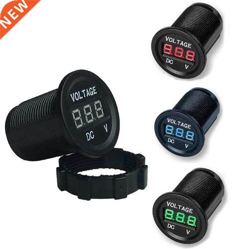 DC 12V 24V LED Voltmeter Voltage Meter Motorcycle Boat Car T