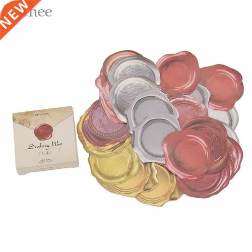 Lychee Life 45pcs Retro Wax Seal Design Sticker For Scrapbo