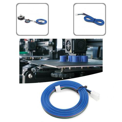 Plastic Professional Useful 2m Motor Extension Cable Blue 3