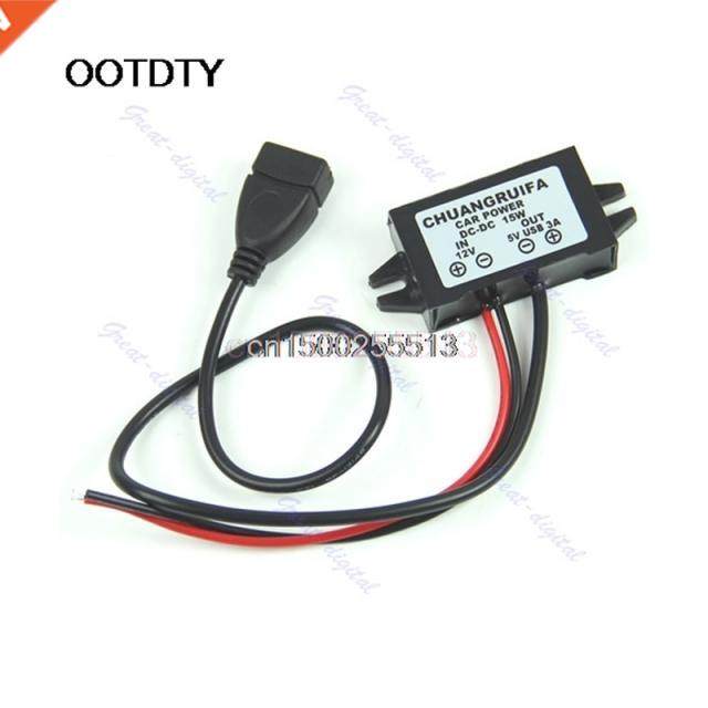1PC DC to DC Converter Module 12V To 5V USB Output Power Ada