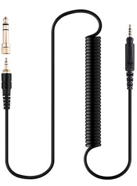 Coiled Cable 2.5 to .5Spring Cord 6.5mm Adapter for SRH440