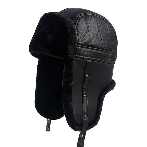 High Quality 2021 Winter Warm Leather Pilot Cap Soviet