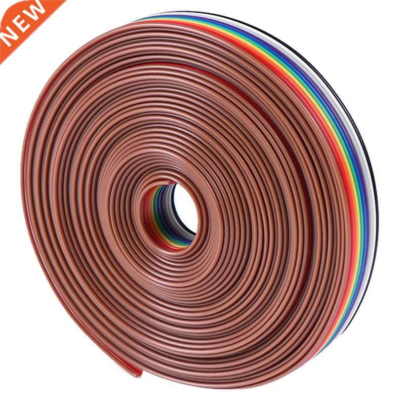 5M Ribbon Cable 10WAY Flat Color Rainbow Ribbon Cable Extens