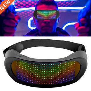Bluetooth Mask Luminous Fut Shining Glasses LED Programmable