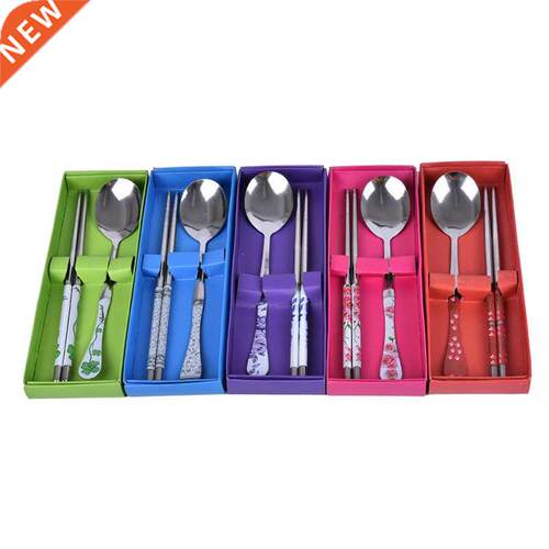 1 Set Chinese Chopsticks Spoon 适用于k Stainless Steel Reusa
