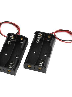 2 pieces Spring Clip made of Black 2 x 1.5V AA Holder Slot