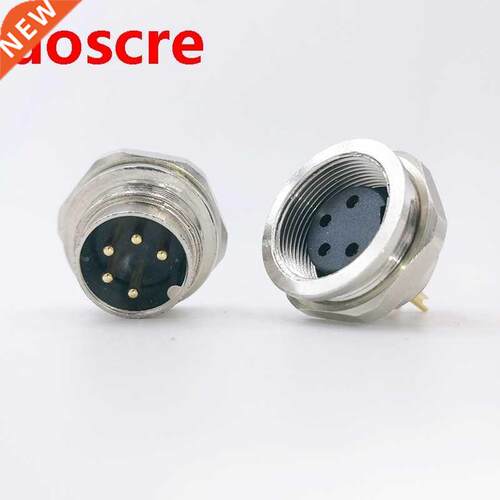 Sensor Connector M16 Flange Socket panel back mount MaleFem