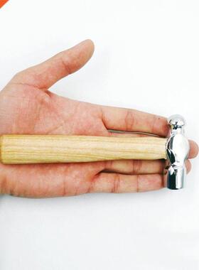 Mini Hammer Smashing Walnut Round Head Wooden Handle Hammer