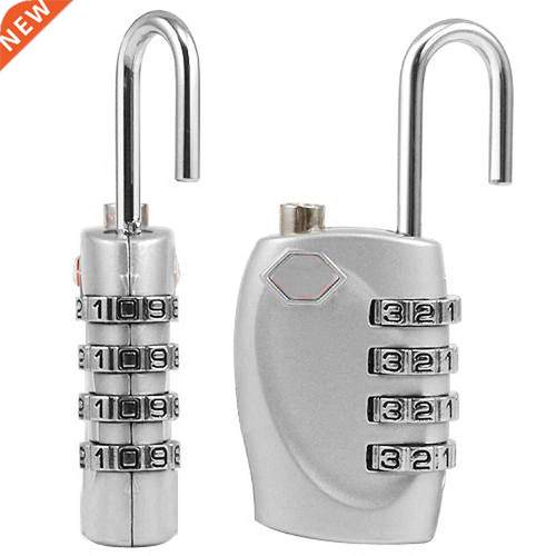 2 Silver 4 Dial TSA Combination Padlock Resettable Luggage T
