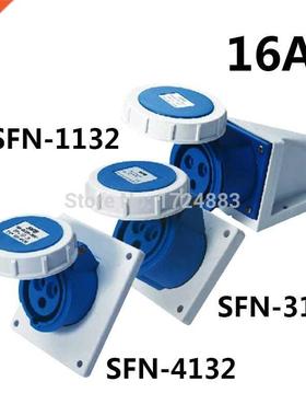 16A 3 pole connector Industrial malefemale sockets SFN-1132