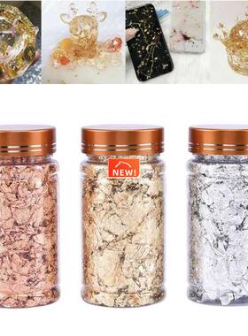 Nail Art Shiny Foil Leaf Gold Flakes Chunky Glitter Body
