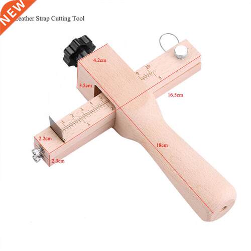 Wooden Hand Leather Strip Strap Adjustable Cutting Tool DIY