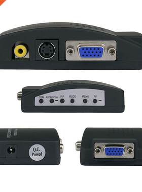 AV to VGA adapter switch box PC laptop Composite Video AV S-