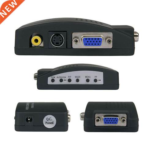 AV to VGA adapter switch box PC laptop Composite Video AV S-