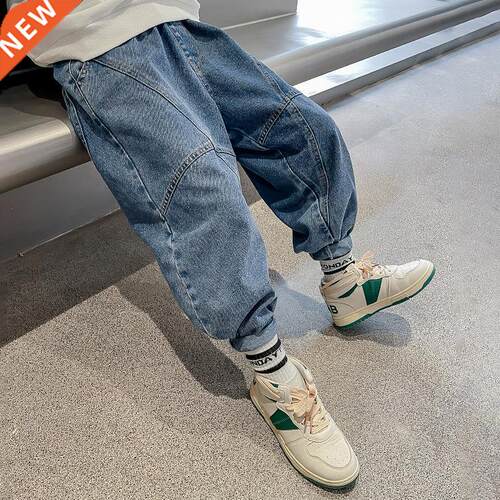 Boys Casual Jeans Long Trousers Spring Autumn Denim Pants Te