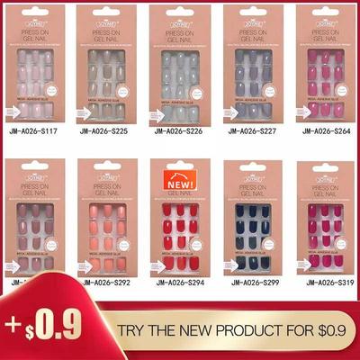 Nails Art Fake Nail Tips False Press on Coffin with Glue