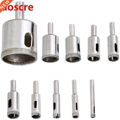 10pcs Diamond Coated Hss Drill Bit Set Tile Marble Glass Cer