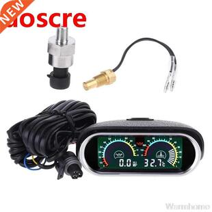 2 Functions 12v/24v Universal Truck Car Oil Pressure Gauge +