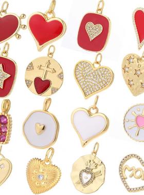 Red Love Hert Cute Chrms Diy Errings Chrm Designer Brce