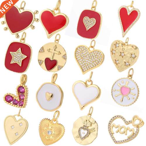 Red Love Hert Cute Chrms Diy Errings Chrm Designer Brce