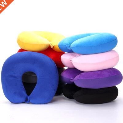 U-shaped Travel Pillow Plush Pillowcase for Outdoor Travel A