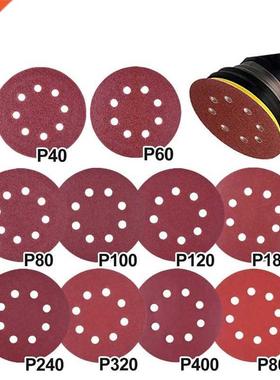10PC 5inch 125MM Round Sandpaper Disk Sander Disc 40/60/80/1