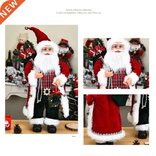 Xmas Santa Claus Figurines Standing Santa Claus Doll Statues