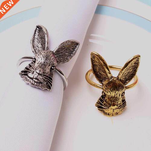6pcs Thanksgiving Easter table decoration rabbit napkin buck