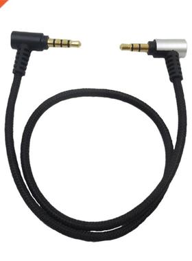 3.5mm TRS to TRRS Microphone Cable Coiled Right Angle Mic Co