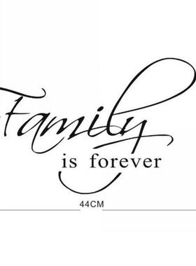 1set Family is Forever Word Music Theme Wall Sticker Music B