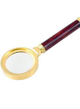 6mm Diameter 20X Optical Lens Rosewood Handle Gd Tone Mag