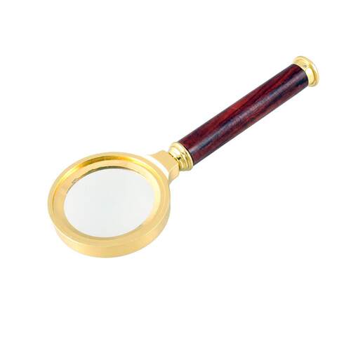 6mm Diameter 20X Optical Lens Rosewood Handle Gd Tone Mag