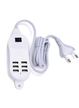 EU Plug 6 Ports Multiple Wall USB Charger 0W 5A Adapter Pho