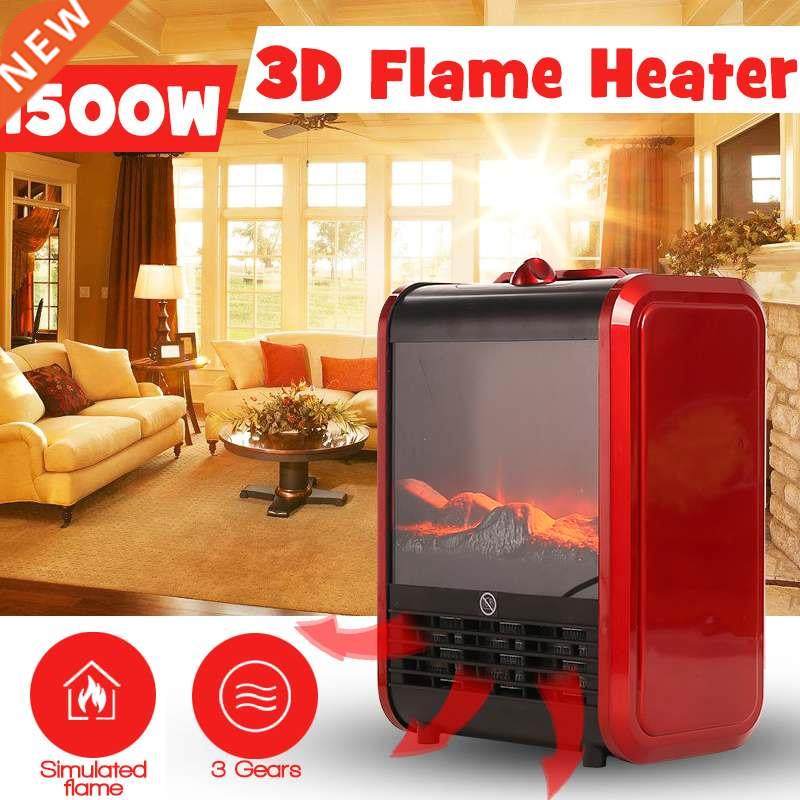 11.8Inch 1500W Portable Electric Fireplace Stove Heater Port