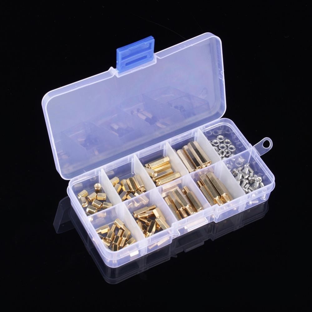 120Pcs/Set M3 Male Female Brass Standoff Spacer PCB Board He