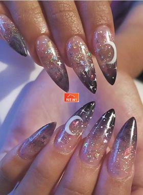 24pcs Fake Nails Halloween Long Style Full Cover False Nails