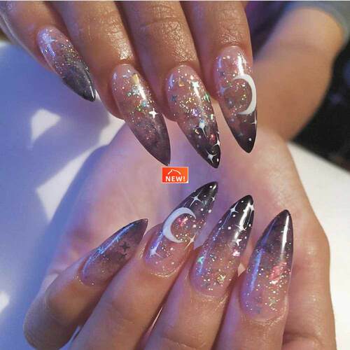 24pcs Fake Nails Halloween Long Style Full Cover False Nails