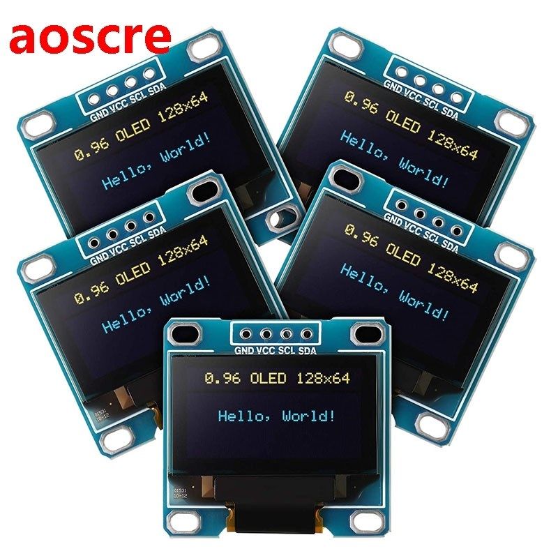 5 Pcs 0.96 Inch OLED Module 12864 128X64 Yellow Blue SSD1306