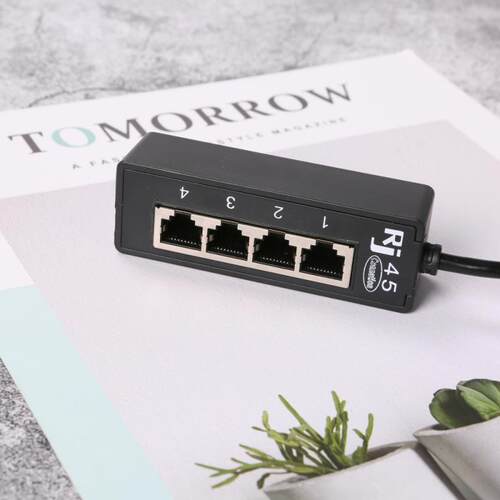 CATS Ethernet Cable Splitter Adapter Cable 1 Male To 4 Femal